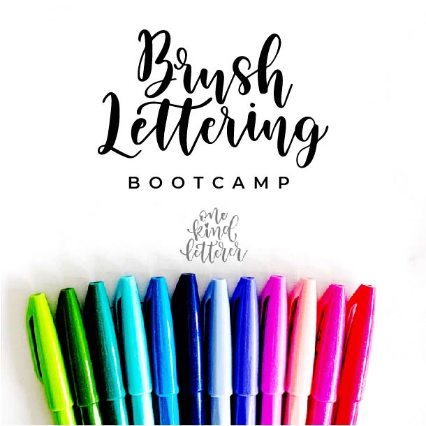 Brush Lettering Bootcamp by one kind letterer