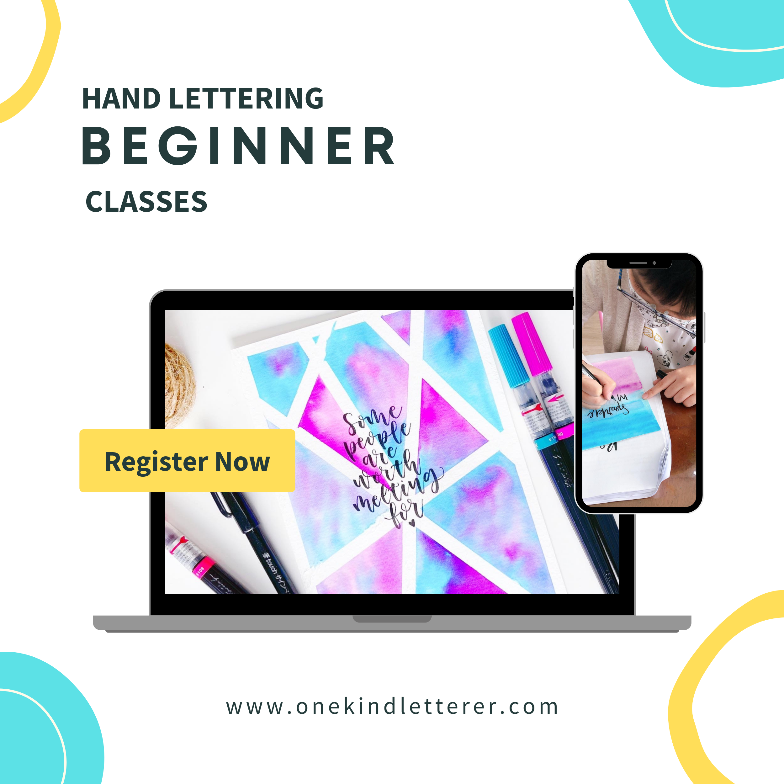Hand Lettering Beginner classes for kids